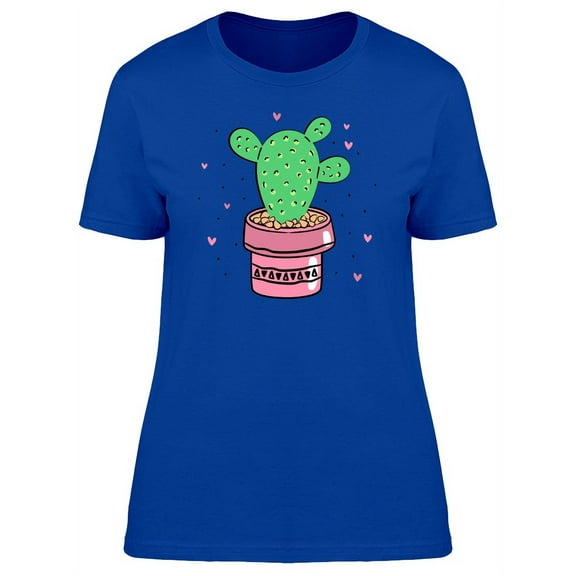 Cactus With Ethnic Pot T-Shirt Women -Image by Shutterstock, Female Medium