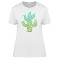 thumbnail image 1 of Cactus With Textured Pattern Col T-Shirt Women -Image by Shutterstock, Female Large, 1 of 2