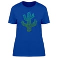 thumbnail image 1 of Cactus With Textured Pattern Col T-Shirt Women -Image by Shutterstock, Female Large, 1 of 2