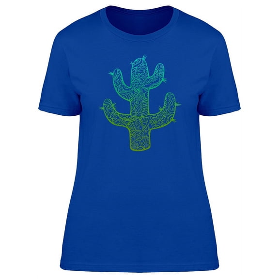 Cactus With Textured Pattern Col T-Shirt Women -Image by Shutterstock, Female Medium
