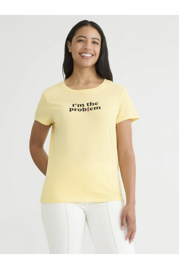 Cactus and Pearl Women's I'm The Problem Graphic Tee, Sizes XXS-XXL