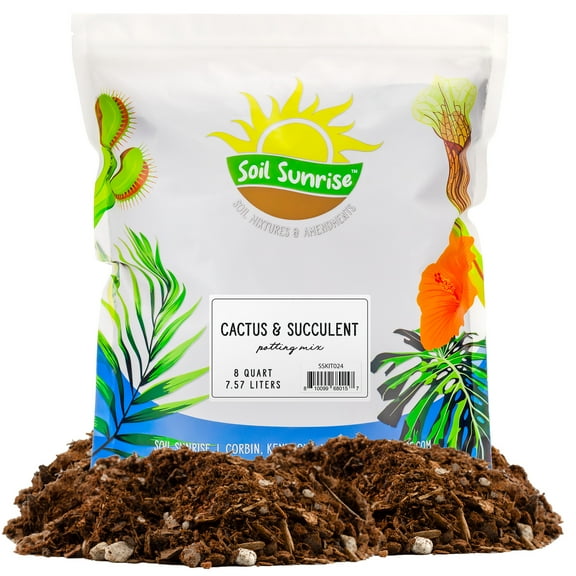 Cactus and Succulent Potting Mix (8 Quarts), Special Blend--Fast Draining and Desert-Style Gritty
