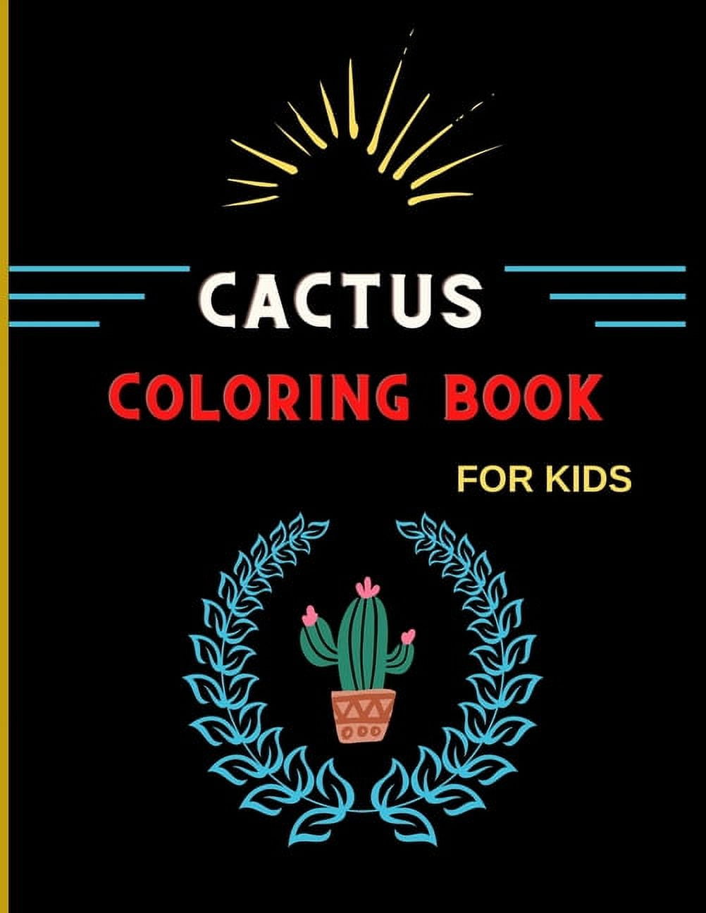 Cactus coloring book for kids: Easy cactus Coloring Pages for kids ...
