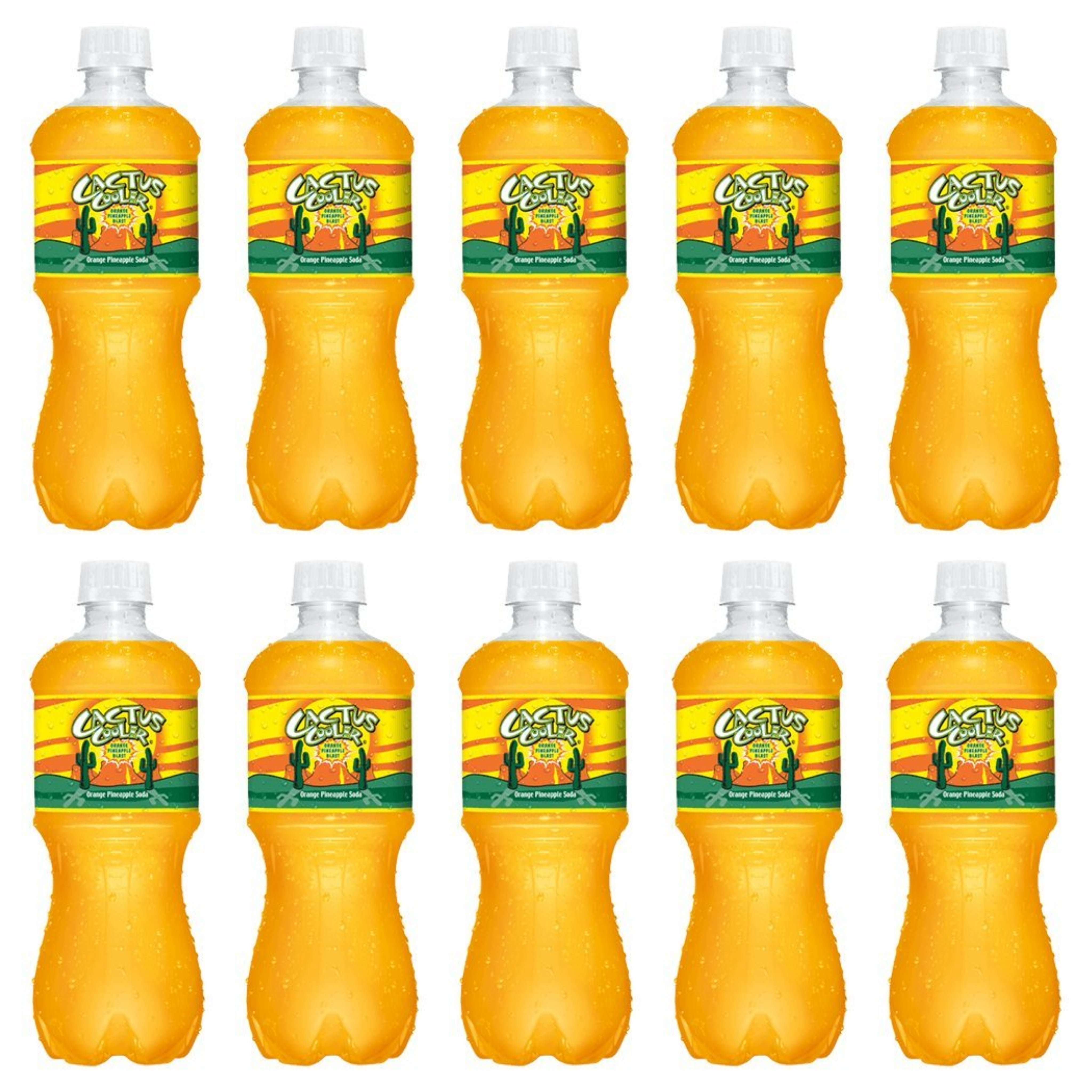 Cactus cooler orange pineapple 20 fl oz, 10 bottles, total 200 fl oz