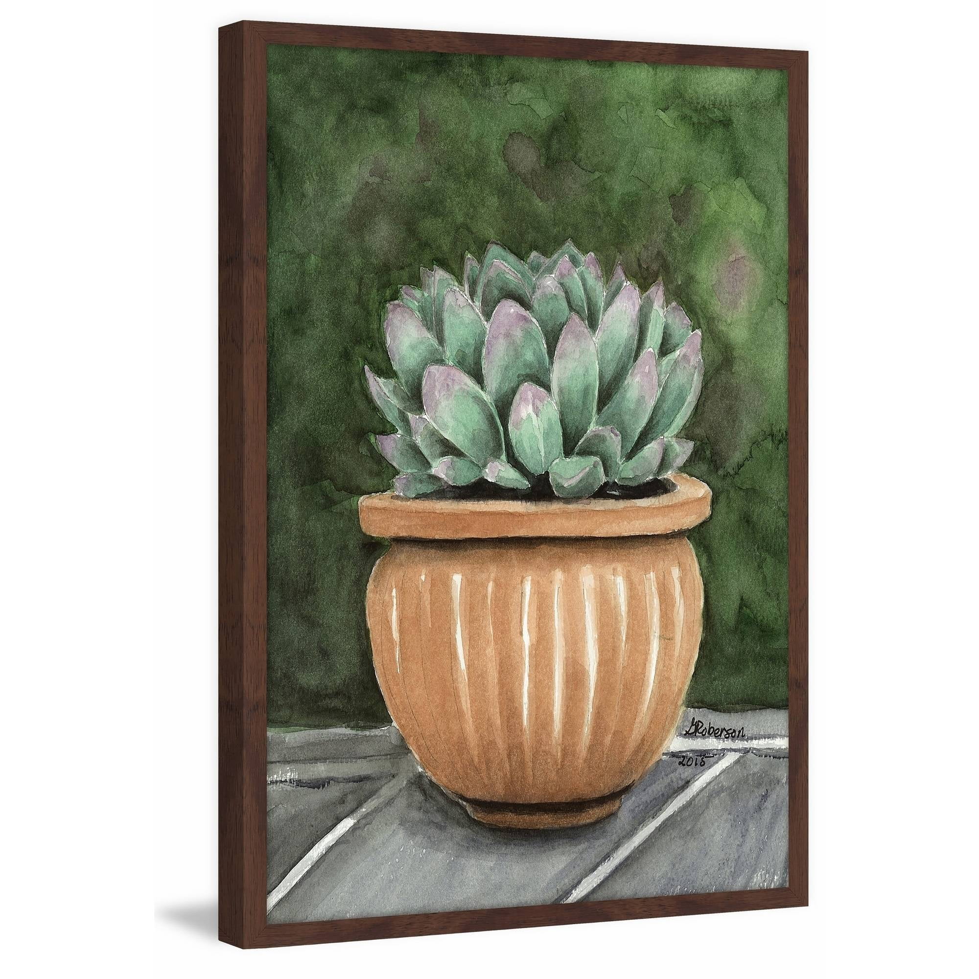 "Cactus on the Patio" Framed Painting Print
