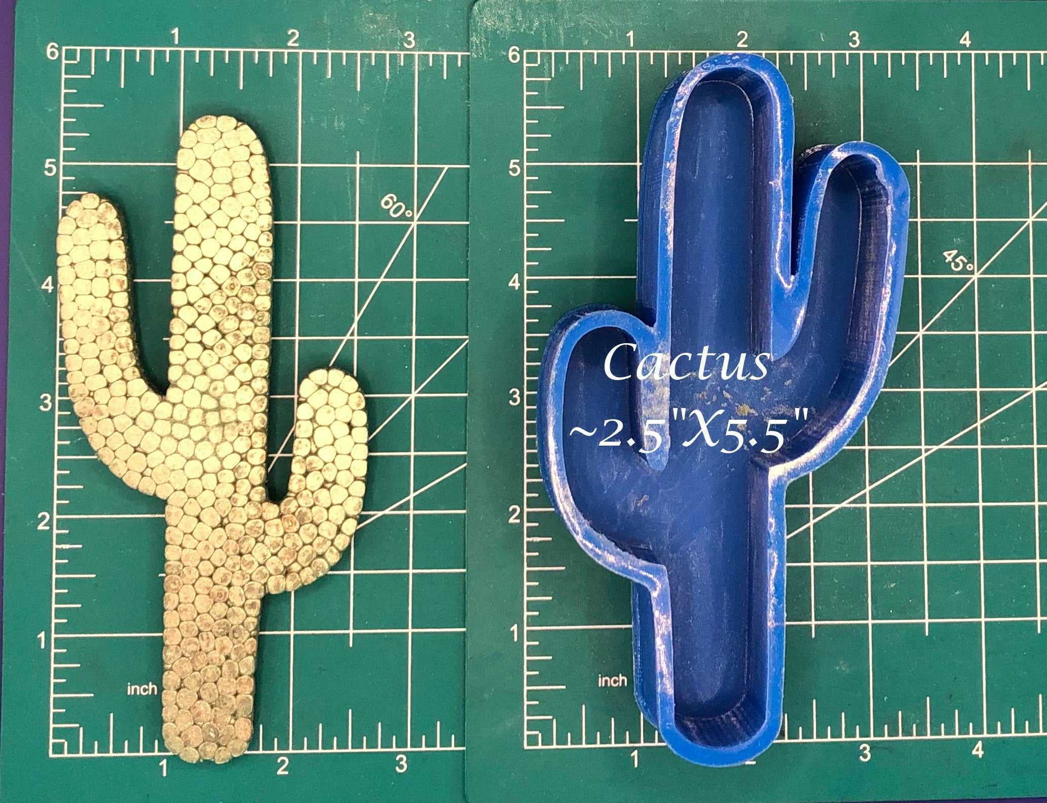 Cactus - small/thin - silicone freshie mold