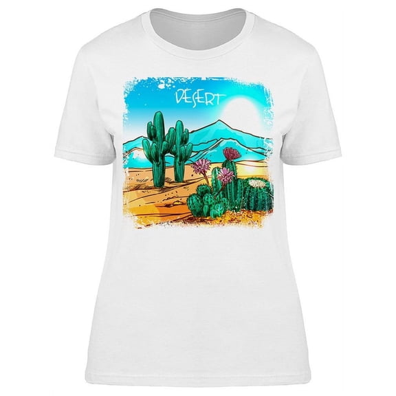 Cactuses In Mexico Desert   T-Shirt Women -Image by Shutterstock, Female Small