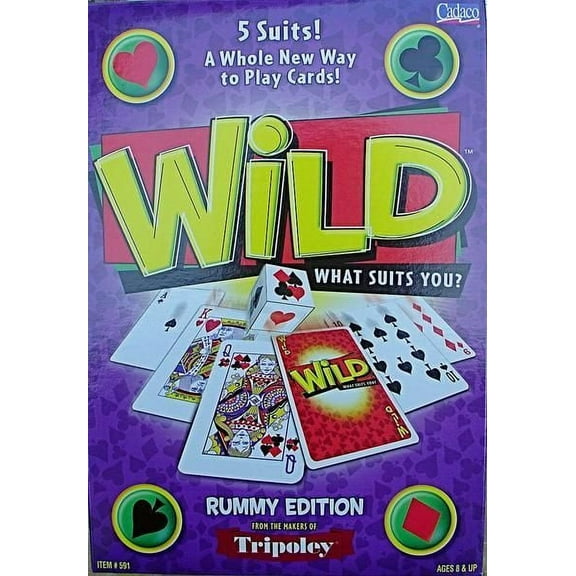 Cadaco Wild: What Suits You? Card Poker Dice Rummy Game