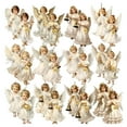 thumbnail image 1 of Cadancy 24 Pcs Angel Christmas Ornaments Wooden Angels Figure Vintage Rustic Hanging Decorations for Xmas Tree Holiday Party Indoor Cute Home Decor Festive Gifts, 1 of 5