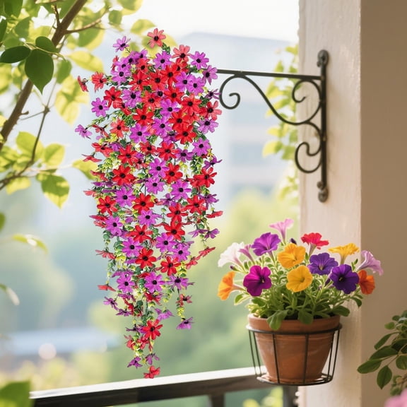 Cadancy Artificial Flowers Hanging Vine Silk Daisy Garland Outdoor Decor Faux Floral Cascade Spring Wall Decoration Wedding Party Garden Yard Plantser Home Decorations