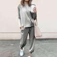thumbnail image 1 of Cadancy Athletic Sets for Women 2 Piece Long Sleeve Velvet Pullover Tops Drawstring Waist Joggers Pants with Pockets Casual Loose Trendy Tracksuit 2025 Sweatsuit Outfits, 1 of 9