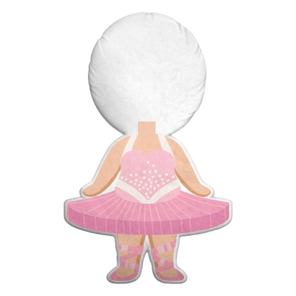 Cadancy Ballerina Plush Pillow 8” Stuffed Dancer Toy with Blank Face for Personalizing Pink Tutu Recital Keepsake