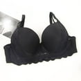 thumbnail image 1 of Cadancy C-Cup Lace Sports Bra Seamless Push-Up Comfort Breathable Base Layer Top Supportive Wirefree Bralette Design Brasieres Para Mujer Black L, 1 of 3