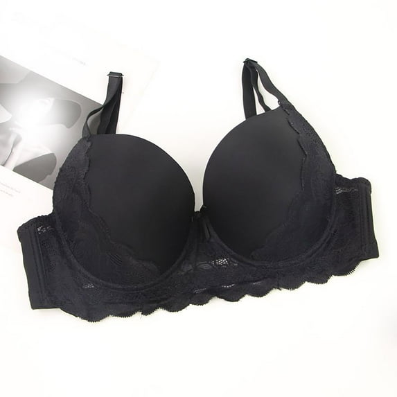 Cadancy C-Cup Lace Sports Bra Seamless Push-Up Comfort Breathable Base Layer Top Supportive Wirefree Bralette Design Brasieres Para Mujer Black L