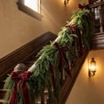 thumbnail image 1 of Cadancy Christmas Garland 6FT Artificial Pine Wreath with Berries for Fireplace Mantel Staircase Railing Holiday Party Indoor Outdoor Home Decoration Xmas Seasonal Decor, 1 of 7