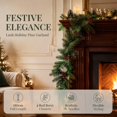 thumbnail image 1 of Clearance! Christmas Garland 6FT Artificial Pine Wreath with Berries for Fireplace Mantel Staircase Railing Holiday Party Indoor Outdoor Home Decoration Xmas Seasonal Decor, 1 of 6