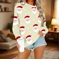 thumbnail image 1 of Cadancy Christmas Sweatshirts for Women Cute Santa Claus Snowflake Crewneck Pullover Tops Long Sleeve Winter Loose Casual Party Shirts Xmas Holiday Outfits 2025, 1 of 4
