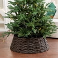 thumbnail image 1 of Cadancy Christmas Tree Collar Woven Basket Base Rustic Farmhouse Holiday Handmade Willow Ring Skirt Celebration Indoor Xmas Stand Cover Floor Accent for Living Room Home Party Decoration, 1 of 9