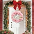 thumbnail image 1 of Cadancy Christmas Wreath 12 Inch Pink Ornament Balls Door Hanging Wreaths for Front Door Garden Window Wall Fireplace Holiday Party Decor Cute Winter Indoor Decorations, 1 of 6