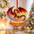 thumbnail image 1 of Cadancy Dragon Decor Christmas Tree Ornaments 2D Acrylic Stained Hanging Decorations Xmas Party Keepsake Gifts Home Holiday Pendants, 1 of 8