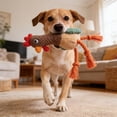 thumbnail image 1 of Cadancy Easter Dog Toys Interactive Tug Of War Plush Chicken with Rope Legs Squeaky Puppy Chewing Teething Doll Pet Gift Basket Stuffers Holiday Prop, 1 of 6