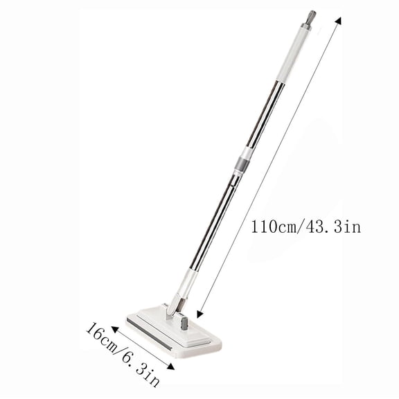Cadancy Flat Mop Hands Free Squeeze Floor Cleaning System for Home Kitchen, Reusable Microfiber Pads Wet Dry Mop Hardwood Tile Laminate, Self-Wringing Lazy Mop with Cloth Holder