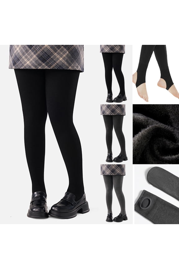 Fleece Lined Pantyhose for Women Tummy Control High Waist Opaque Thick Winter Warm Leggings Soft Cozy Stretchy Workout Gym Yoga Pants