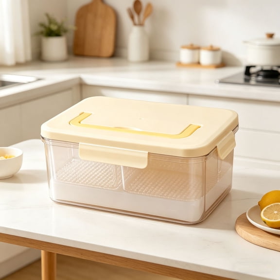Cadancy Food Storage Container with Lid Kitchen Portable Lunch Box Picnic Camping Airtight Fresh Keeping Bento Box Outdoor Travel Meal Prep Organizer