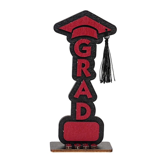 Cadancy Graduation Decorations Class Of 2026 Wooden Table Centerpiece Party Supplies Grad Cap Mortarboard Tassel Sign Senior High School College University Ceremony Gift Home Room Decor