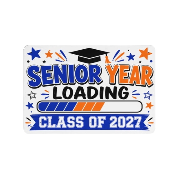 Cadancy Graduation Gifts Class of 2027 Metal Tin Sign Wall Decor for Bedroom Dorm Room Locker Party Decoration Senior High School College Graduate Keepsake Memory Commemorative Plaque