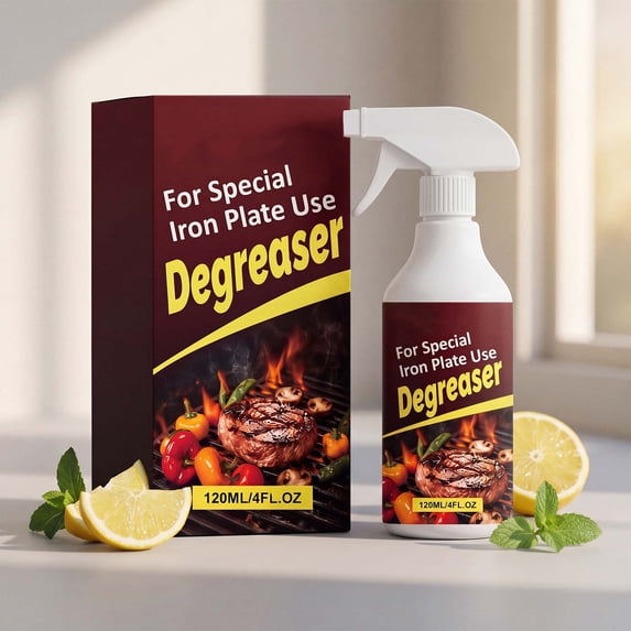 Cadancy Grill Cleaner Degreaser Spray Heavy Duty Grease Remover BBQ Oven Cleaning Solution Outdoor Kitchen Surface Stain Remover 120ml