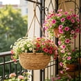thumbnail image 1 of Cadancy Hanging Planter Basket Natural Seagrass Rope Woven Flower Pot Holder with Ropes for Indoor Outdoor Plants Macrame Style Home Garden Patio Porch Ceiling Decor, 1 of 7