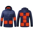 thumbnail image 1 of Cadancy Heated Jacket Men and Women 11 Heating Zones 2 Temperature Modes Winter Coats Long Sleeve Full Zip Detachable Hood Quilted Jackets Cold Weather Thermal Coat with Zipper Pockets, 1 of 6