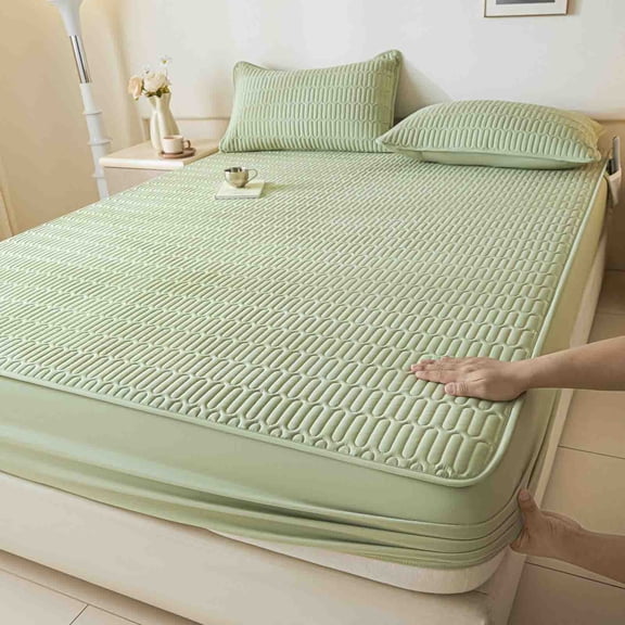 Cadancy Mattress Protector Waterproof Fitted Sheet Quilted Cotton Pad Full Coverage Bed Cover Deep Pocket Dust Mite Proof Bedroom Bedding Hotel Quality Accessory