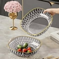 thumbnail image 1 of Cadancy Modern Fruit Bowl Large Serving Trays Luxury Clear Vegetable Salad Dish for Kitchen Countertop Table Centerpiece Decorative Snack Platter Party Supply(Black), 1 of 6