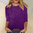 thumbnail image 1 of Cadancy Party Tops for Women Glitter Sequin 3/4 Sleeve Shirts Crewneck Pullover Holiday Party Blouses Tunic Dressy Sparkly Evening Outfits, 1 of 6