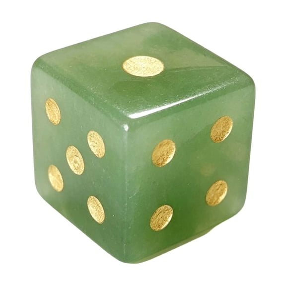 Cadancy Polished Crystal Dice Gemstone D6 Polyhedral Dice for Divination Tarot Table Board Games Tabletop Gaming Accessories Healing Decor Playing Game Collectible Gift
