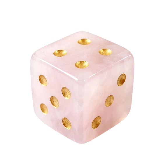 Cadancy Polished Crystal Dice Gemstone D6 Polyhedral Dice for Divination Tarot Table Board Games Tabletop Gaming Accessories Healing Decor Playing Game Collectible Gift