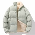 thumbnail image 1 of Cadancy Quilted Jackets for Women Trendy Reversible Fuzzy Fleece Zip Up Down Jacket with Zipper Pockets Stand Collar Warm Puffy Padded Coats 2025 Winter Sherpa Coat, 1 of 4