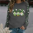 thumbnail image 1 of Cadancy Saint Patricks Day Shirt Women Long Sleeve Crew Neck Irish Shamrock Graphic Cute Sweatshirts Pullover Loose Casual Holiday Trendy Tops, 1 of 5