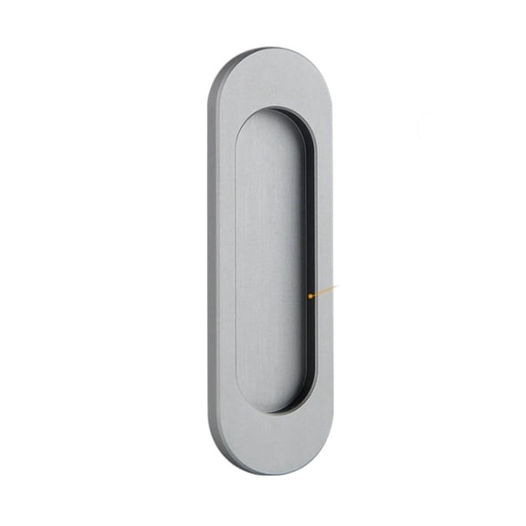 Cadancy Self Adhesive Flush Pull Handle for Sliding Closet Door, Oval Recessed Finger Pull Cabinet Hardware, Wardrobe Cupboard Drawer Stainless Steel Barn Door Handle