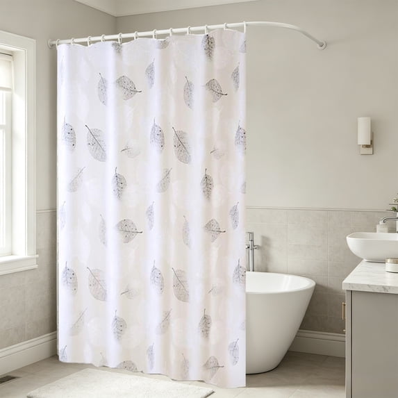Cadancy Shower Curtain Waterproof PEVA Liner with Pattern Bathroom Decor 6 Hooks Included Mildew Resistant Machine Washable Standard Size Bath Tub Privacy Divider
