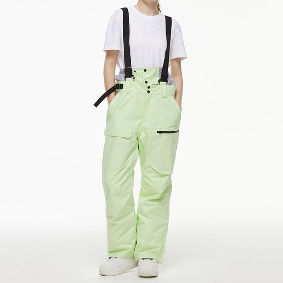 Cadancy Snow Pants Womens Mens Waterproof Windproof Baggy Snowboard Overalls with Multi Pockets Winter Warm Unisex Outdoor Insulated Ski Bibs
