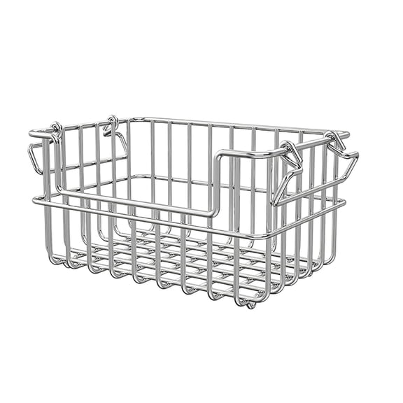 Cadancy Stainless Steel Storage Basket Stackable Wire Organizer Bin Rustproof Metal Container for Kitchen Cabinet Pantry Bathroom Countertop Dish Bowl Utensil Holder Home Organization
