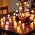thumbnail image 1 of Cadancy String Lights Battery Operated 20 LED Rose Flowers 10FT Indoor Outdoor Fairy Lamp for Bedroom Patio Garden Wedding Birthday Christmas Holiday Party Decor, 1 of 5