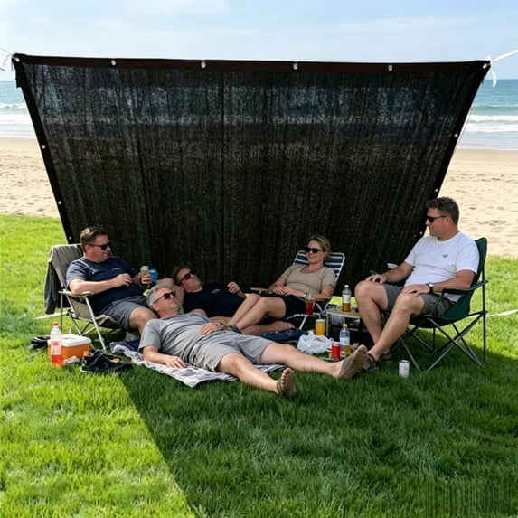 Cadancy Sun Shade Sail Canopy UV Block Mesh Tarp Heavy Duty Fabric with Grommets Reinforced Edges for Patio Backyard Garden Pool Outdoor Pergola Cover Sunscreen Awning Heat Insulation Protection