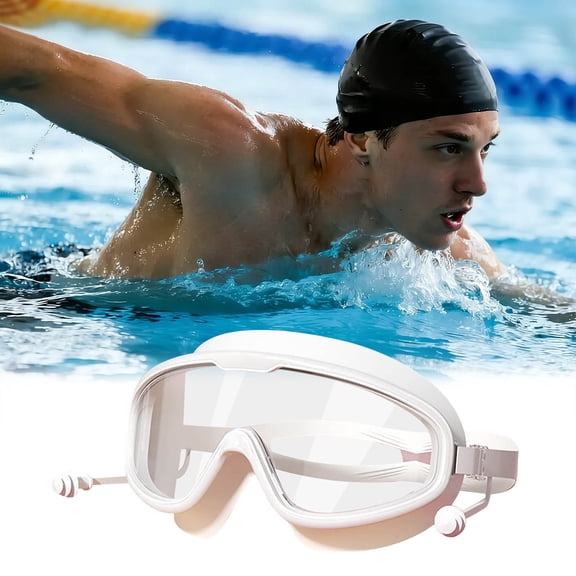 Cadancy Swimming Goggles Adult Anti Fog Waterproof Swim Glasses UV Protection Clear Vision Pool Goggles Adjustable Strap No Leaking Diving Mask Training Competition Outdoor Water Sports
