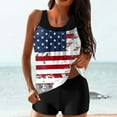 thumbnail image 1 of Cadancy Swimsuits for Women 2 Piece Tankini Tummy Control Blouson Tank Top with Boy Shorts Printed Bathing Suits Athletic Comfy Trendy Swimwear, 1 of 5