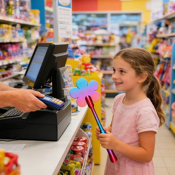 Cadancy Touchless Payment Wand Contactless Nfc Tap to Pay Stick Flower Shaped Handheld POS Terminal Stylus Secure Credit Card Reader Accessory