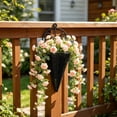 thumbnail image 1 of Cadancy Wall Hanging Planter Basket for Indoor Outdoor Plants Vertical Carrot Shaped Garden Decor Woven Flower Pot Holder Rattan Container Ferns Succulents Herbs Porch Balcony Patio Organizer, 1 of 6